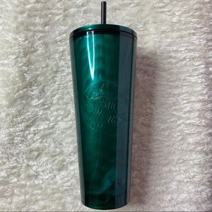 Starbucks Green Swirl Acrylic 24oz Cold Tumbler